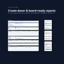 Report center summary for a donor report and editable Word templates for donor, board and corporate partner reports
