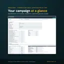 Real capture of the Excel dashboard for a sample campaign showing readiness counts, next action and results with named denominators such as clicks divided by delivered.