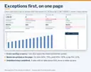 Executive dashboard sheet with KPI cards for inventory value, critical shortages, late purchase lines, capacity risk and schedule adherence, plus a chart.