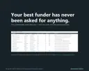 Grantmaker CRM in Excel showing funders with no current ask