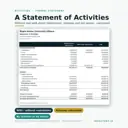 Nonprofit Statement of Activities with without and with donor restriction columns, net assets released from restrictions and the net asset bridge